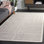 Tapis gris / ivoire en laine / coton touffeté à la main Niana