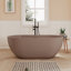 Baignoire profonde autoportante à surface solide 59 po Fslefay-124635951