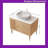 36 Inch Bathroom Vanity With Ceramic Basin Sintered Stone Top 1 Door And 2 Drawers