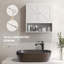 Armoire de salle de bain Farmhouse avec tablette ouverte et intérieur réglable