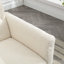 Fauteuil d'appoint en velours avec accoudoirs et dossier réglables, fauteuil capitonné à boutons, fauteuil inclinable simple avec repose-pieds-1053432824