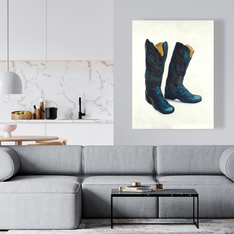 Leather Cowboy Boots - Still Life Bedroom Canvas Decor