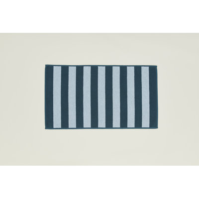 Simple Striped 100% Cotton Bath Mat