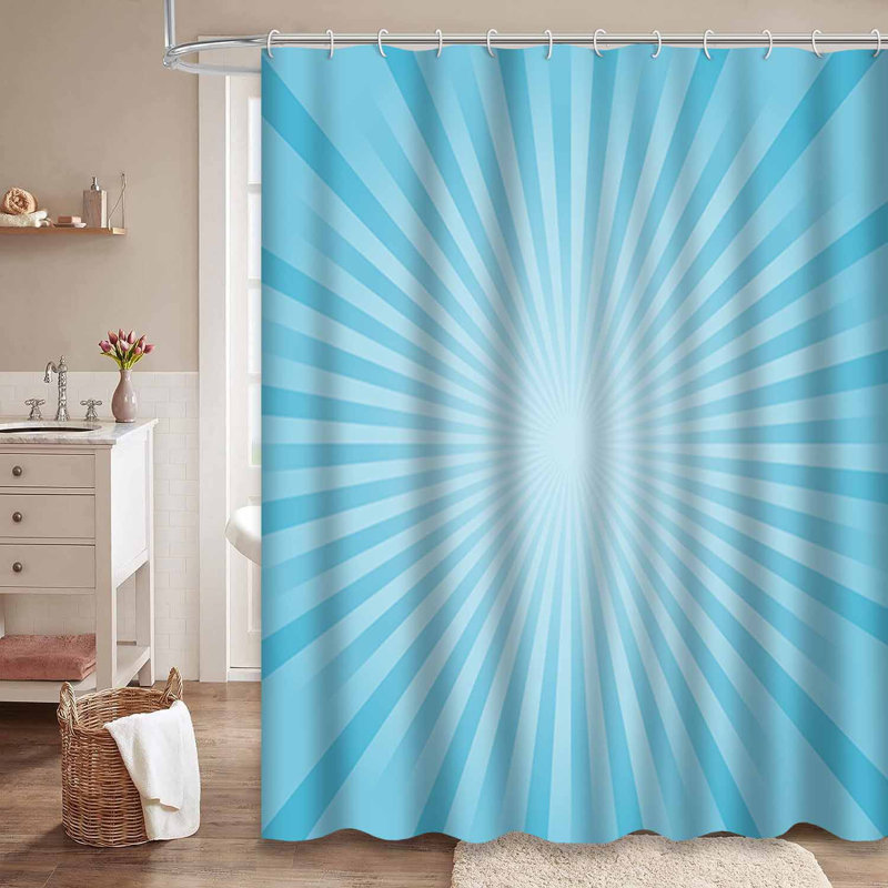 Rideau de douche abstrait abstrait avec 12 crochets, L 72 po x l 84 po