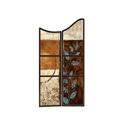 Paravent pliable rétro en bois de pin irrégulier