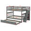 Kids Full Over Full Bunk Bed with Trundle-114851736