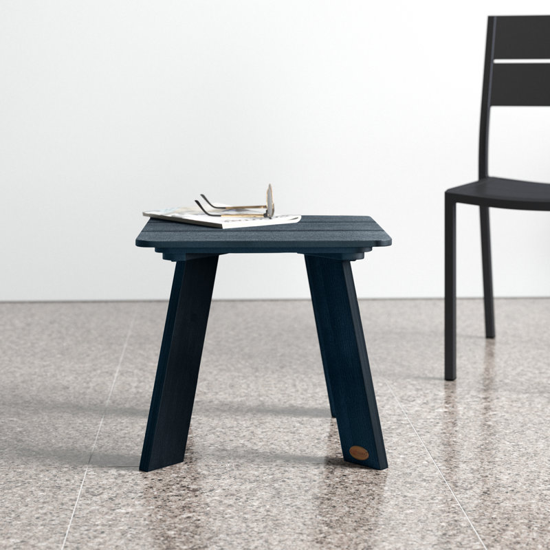 Table d'appoint en plastique Byrnes, Bleu fédéral