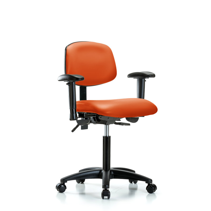 Timothy Task Chair, Glides, Not Included, Orange