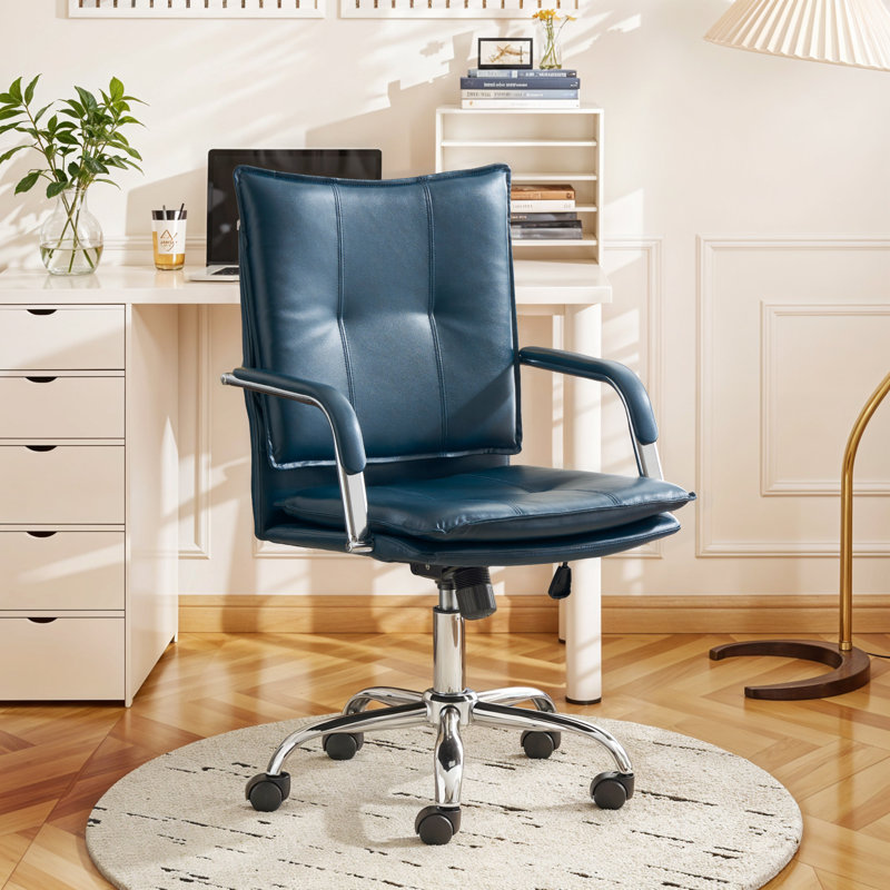 Chaise de bureau Abba, Bleu très foncé