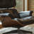 Real Leather lounge chair with Solid Wood-119218620