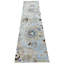 Tapis beige / bleu clair noué à la main de haute qualité-70372318