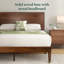 Hermes Contemporary Modern Solid Wood Platform Bed with Adjustable Headboard-260494877