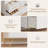 47" 5 Drawer Dresser with LED Lights & Charging Station, Wood Storage Chest-137846714