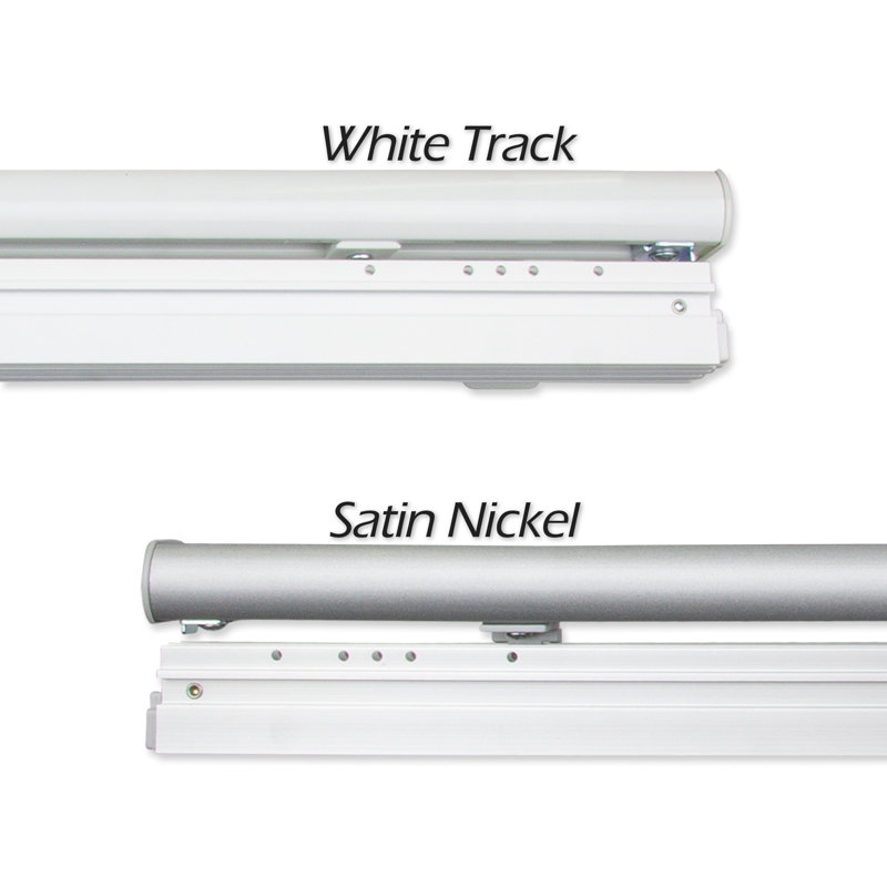 Rail extensible 7 panneaux à rail simple l 110 po -153 po x H 94 po, largeur de panneau 23,5 po, brisé, canari, Blanc