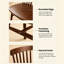 Chaises de salle à manger de style Mid-Century en bois massif de 17 po de largeur Windsor-301841404-503556334