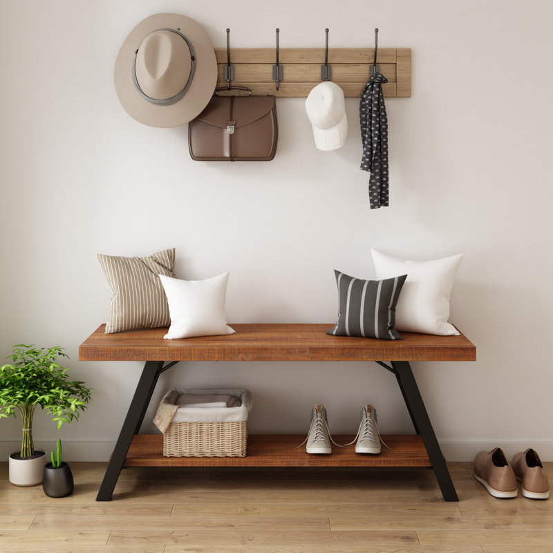 Banc de rangement, Bois de sapin
