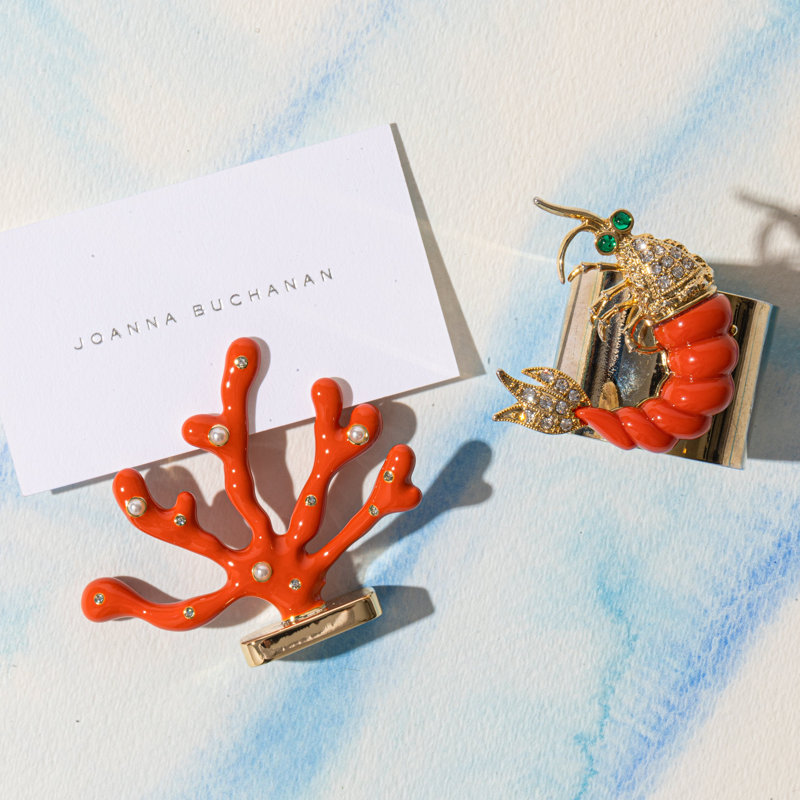 Coral placecard holders, Coral