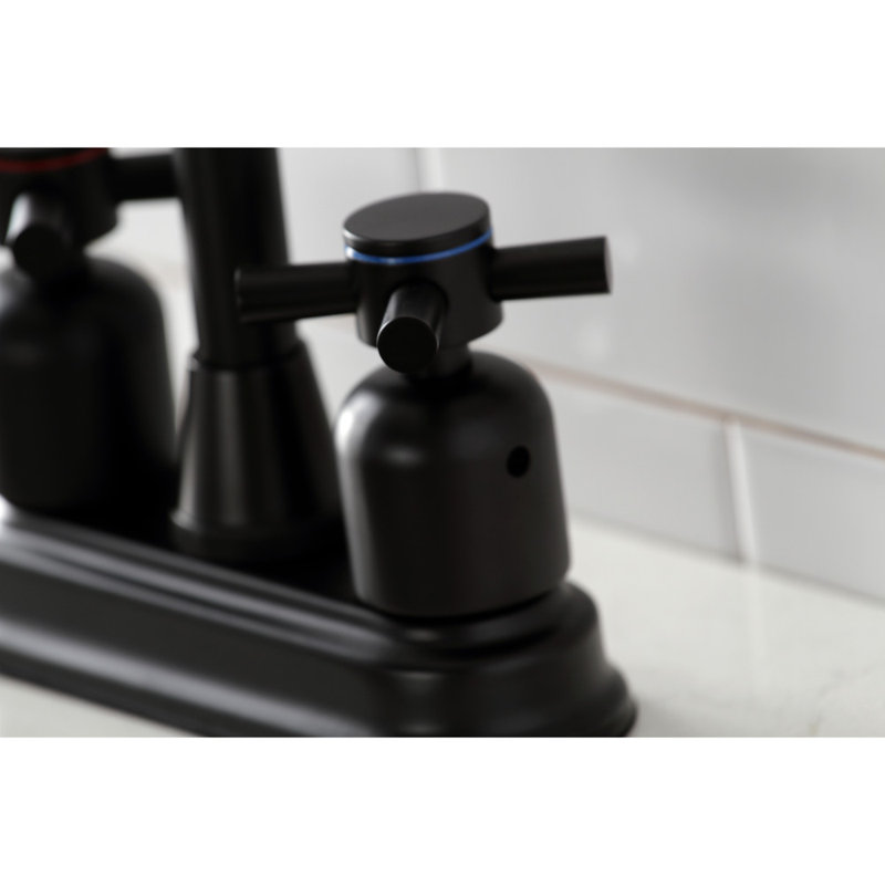 Kingston Brass Concord Two-Handle 2-Hole Deck Mount Bar Faucet, Matte Black