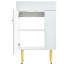 Meuble-lavabo blanc 21,6 po - Meuble-lavabo en céramique et meuble latéral droit, meuble-lavabo, armoire, porte, moderne-1359837019