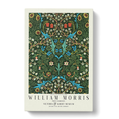 Tulip With Border by William Morris - Wrapped Canvas