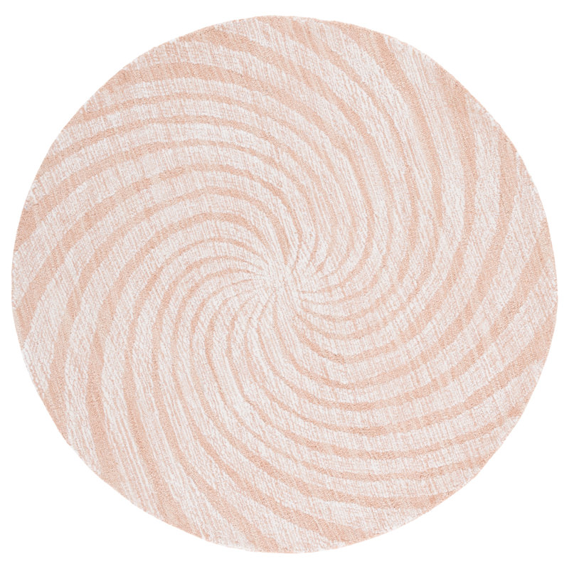 Nouveauté 201 80% laine; Tapis spiralé 20% coton, Rond 4 pi
