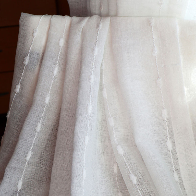 Rideau en polyester, Blanc