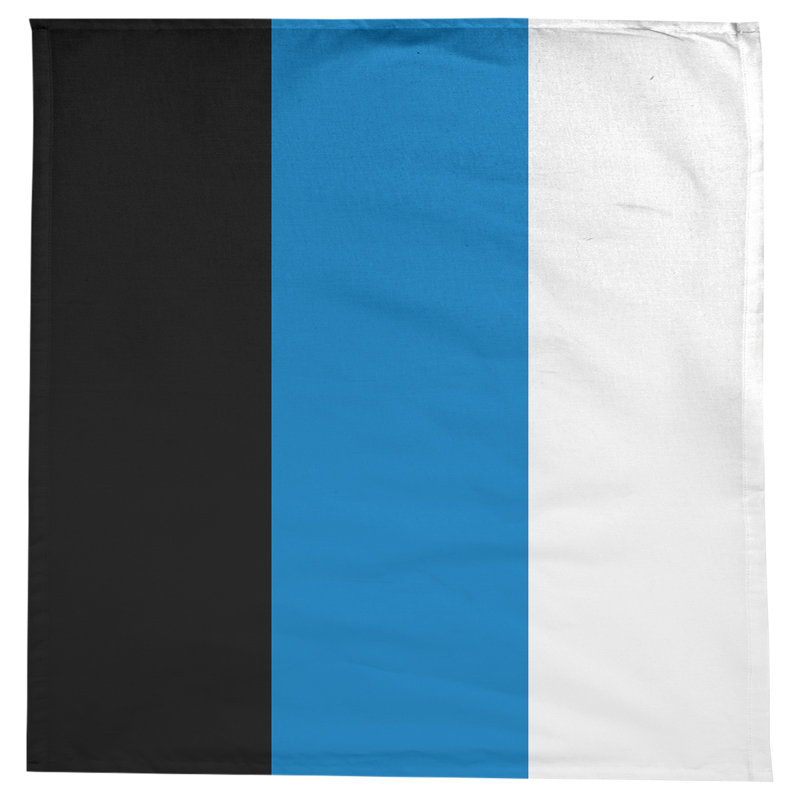 Nappe basket Orlando, Noir, bleu, blanc