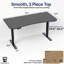 Bureau électrique 63 "x 32" VIVO avec multiprise intégrée, plateau noir, structure noire