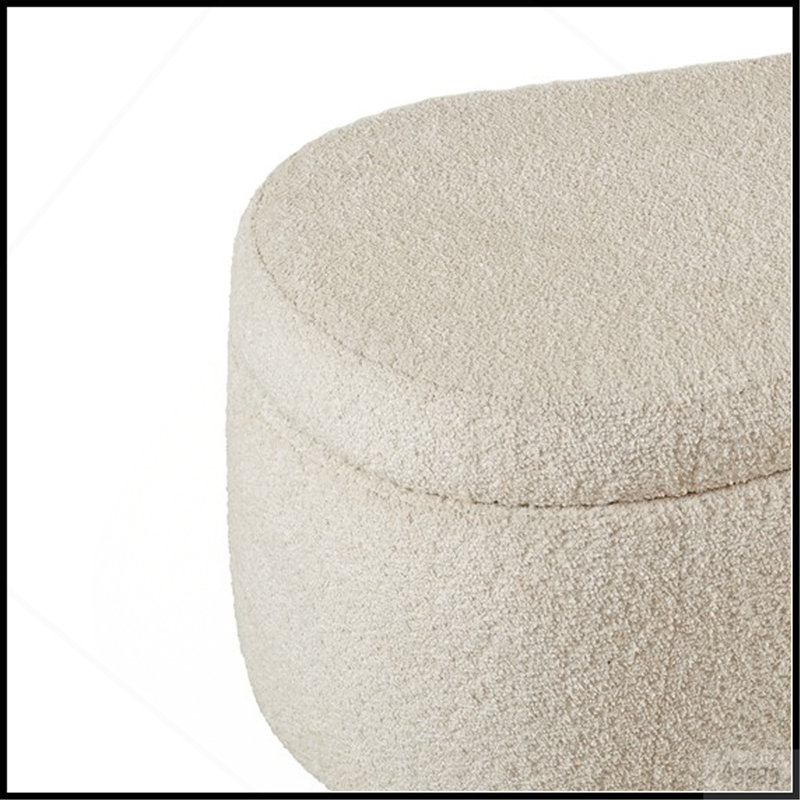 Banc de rangement Boucle crème Voir ci-dessous, Crème
