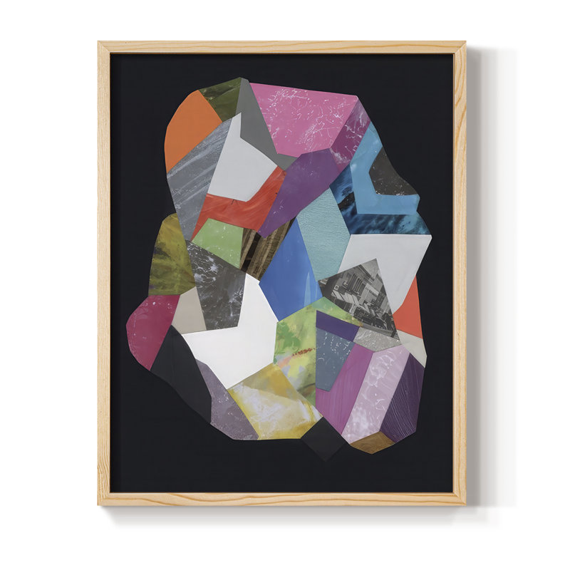 Danse avec moi II, reproduction encadrée - bois massif, H 21 po x l 17 po, Encadré naturel