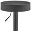 Tabouret de bar réglable en faux cuir gris classique
