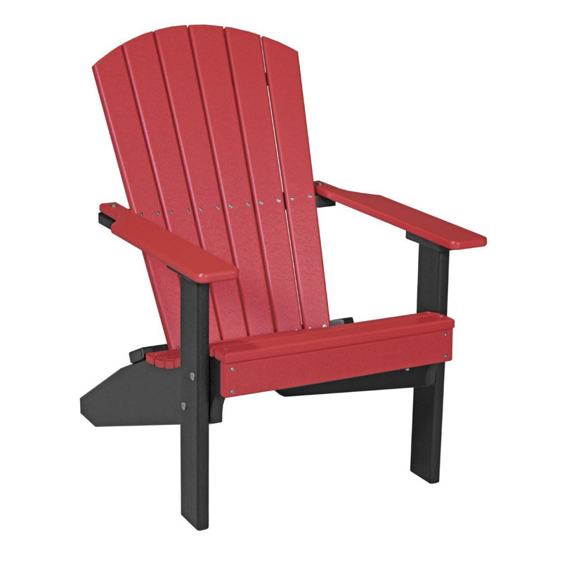 Chaise adirondack en plastique lakeside Kattamuri, Rouge / Noir