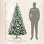 HOMCOM 6FT Artificial Christmas Tree Xmas Indoor Decoration, Automatic Open