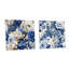 Motif victorien de roses de la Renaissance bleu cobalt - ensemble d'art mural en acrylique sur verre floral-1562960897