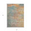 Tapis d'extérieur lavable abstrait bleu sarcelle 10 pi x 14 pi bleu