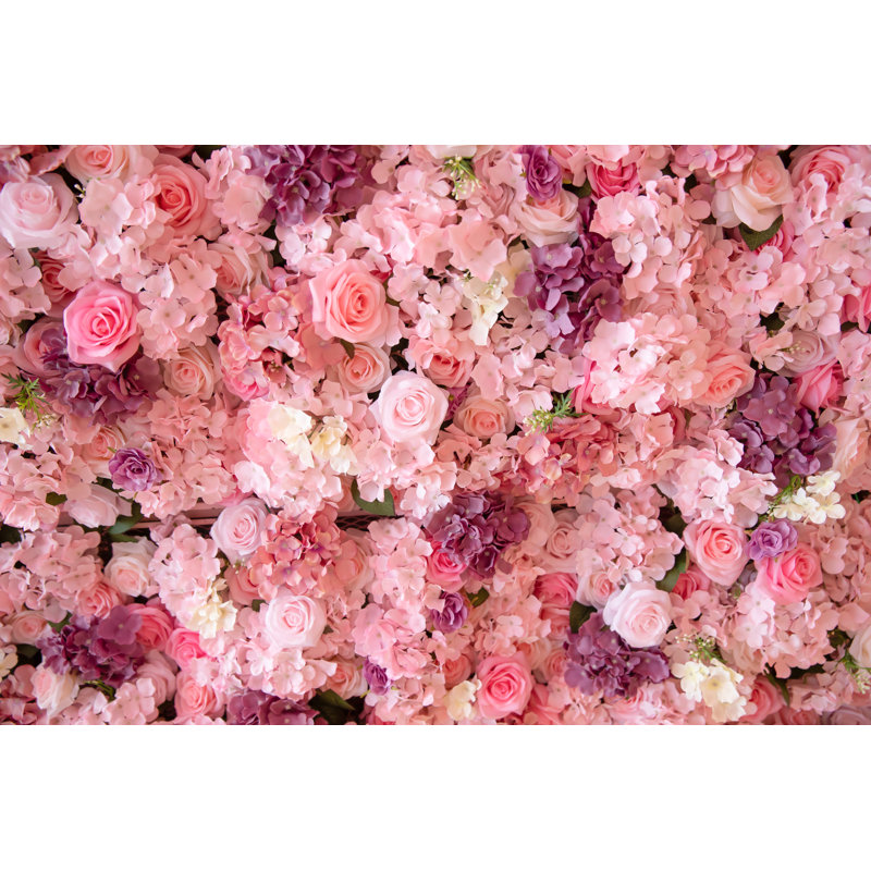 Close-Up Of Colorful Roses Backdrop Wall by 9Air - Wrapped Canvas Print, 51cm H x 76cm W x 3.8cm D