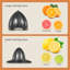 Electric Citrus Juicer, Easy Press Orange Juice Squeezer for Orange, Lemon, and Grapefruit, with Two Interchangeable Cones, Brushed Stainless Steel (240V)