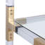 Lucen Glass Console Table With Gold Accents