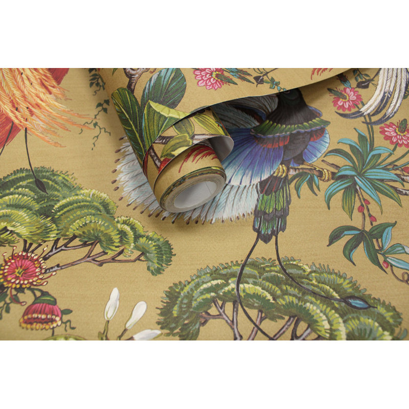 Rouleau de papier peint L 33 pi x l 20,8 po Yasuni, Jaune