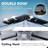 Kozyard Gray Double Roof Hardtop Gazebo with Curtain and Mosquito Netting-712839122