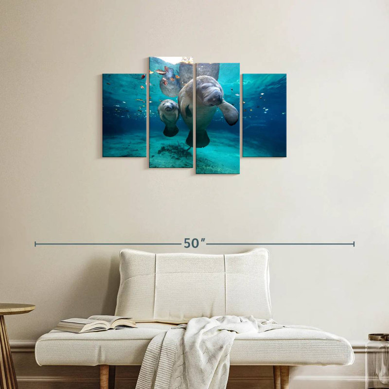 Brampt Manatee And Calf, 22" H x 36" W