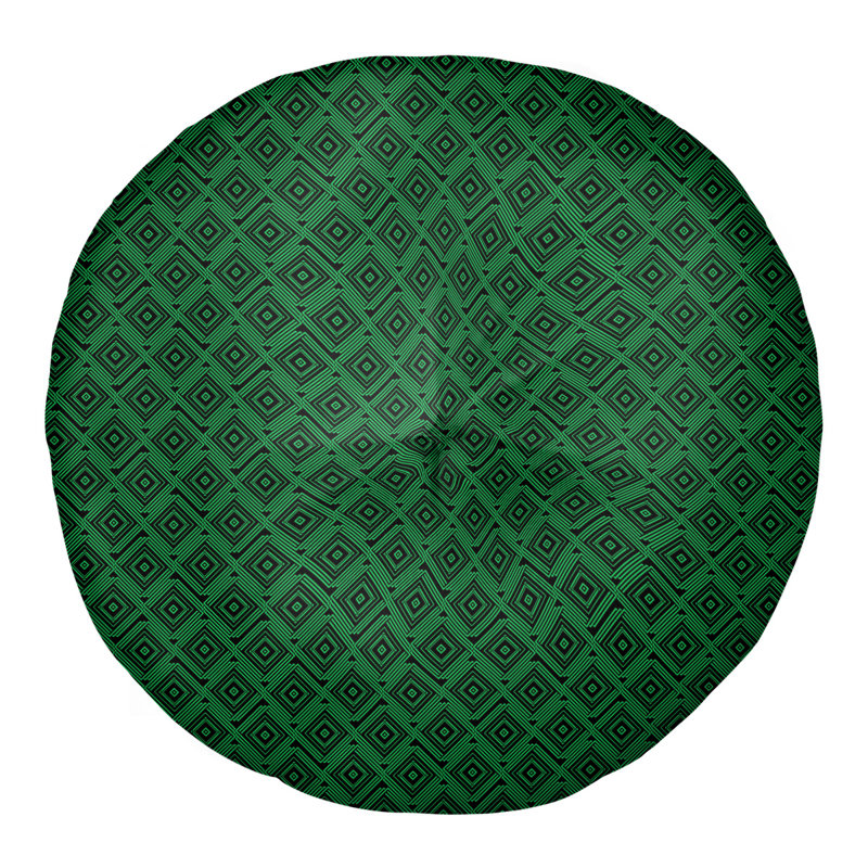 Coussin de sol Katelyn Elizabeth, 26 po x 26 po, Noir / Vert