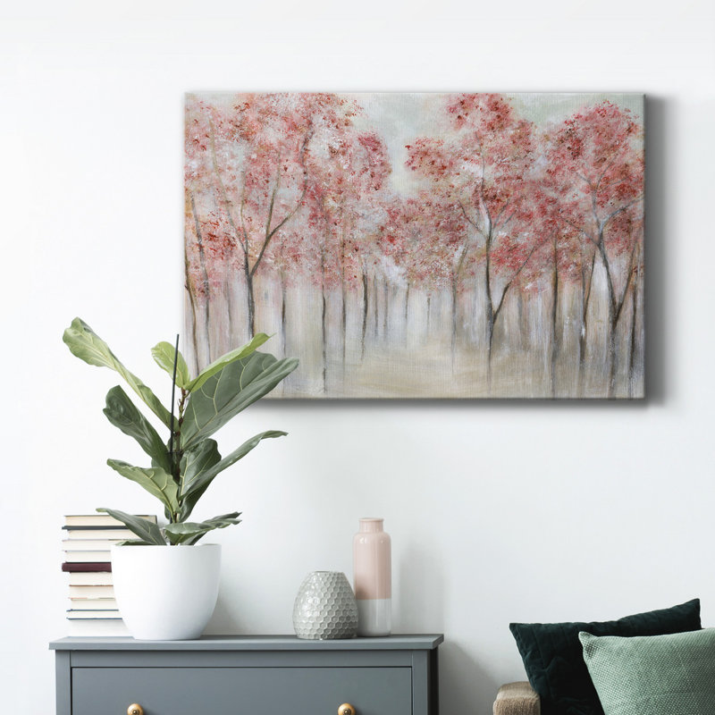 «Blush Spring» - peinture sur toile tendue, H 27 po x l 18 po x P 1 po