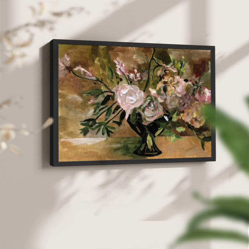Le Bouquet II - Reproduction encadrée - Restickable, H 22 po x l 28 po, Noir, noir, noir, noir