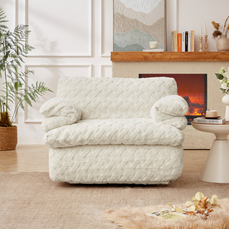 Fauteuil ergonomique à compression complète avec pivot et mousse à mémoire de forme, Blanc