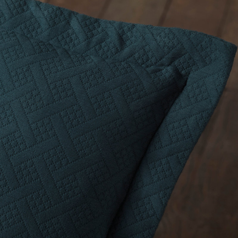 Ensemble de couvre-lit toutes saisons avec housse de coussin en tissu matelassé 100% coton Superior, Haute mer