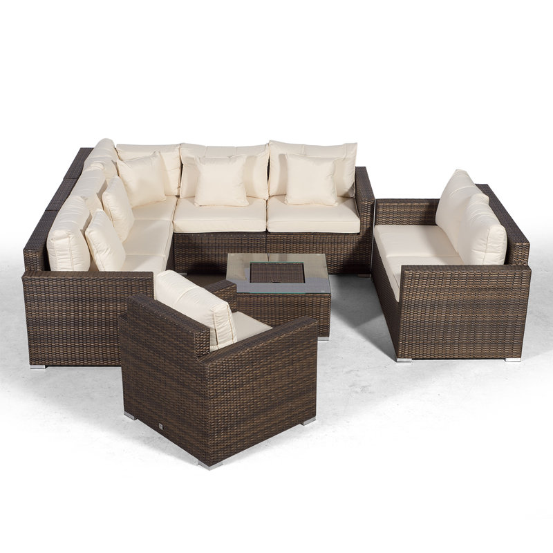 Yancey 5 Seater Rattan Corner Sofa Set