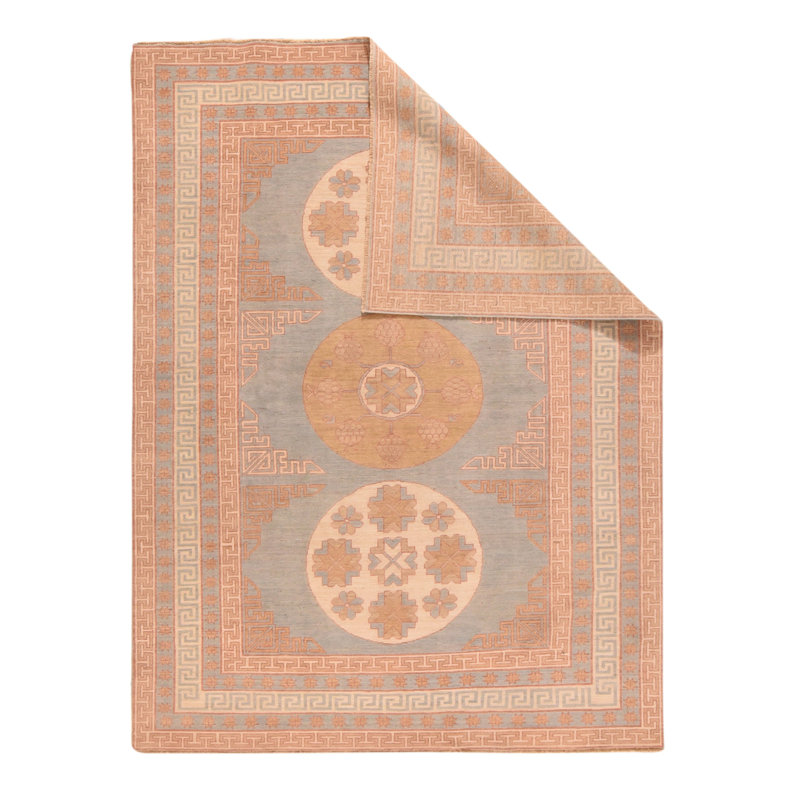 One-of-a-Kind 6'3'' X 8'6'' Wool Area Rug in Peach