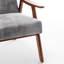 Chaise de salon de style Mid-Century en bois massif robuste. Très confortable. Convient à différentes pièces. Structure en bois moderne facile à assembler. Siège. Convient aux réglages. Simple