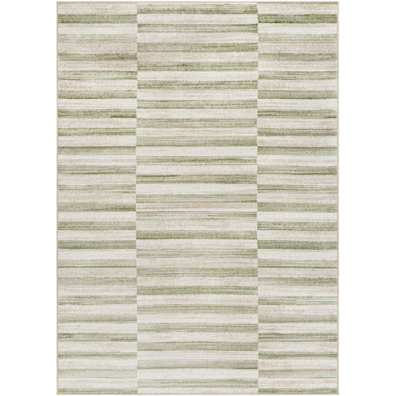 Cataline Abstract Green Area Rug, Rectangle 9' x 12'